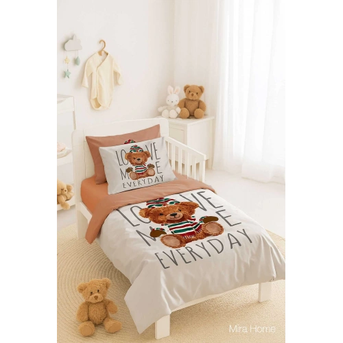 Digital Printed 3D Cotton Newborn Baby Bedding Set Love Me Everyday