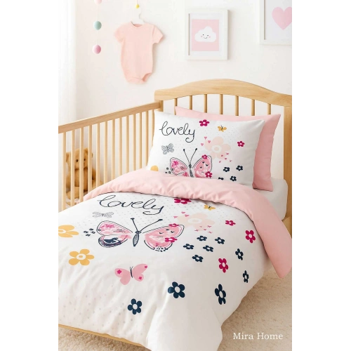 Digital Printed 3D Cotton Newborn Baby Bedding Set Lovely Butterfly
