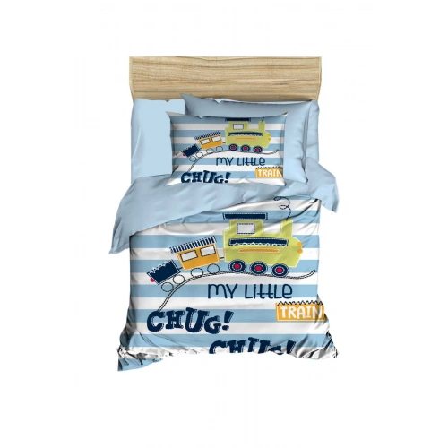 Digital Printed 3D Cotton Newborn Baby Bedding Set My Little Train