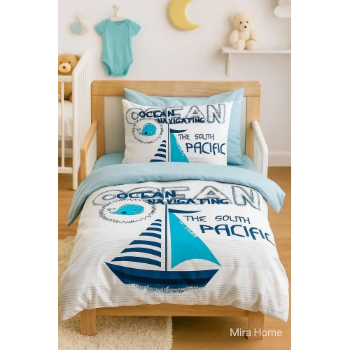 Digital Printed 3D Cotton Newborn Baby Bedding Set South Pasific