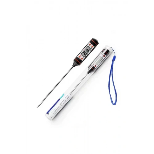 Dijital Gida Termometresi - Yogurt Süt Su Mama Et ve Yiyecek Sicaklik Yemek Isi Ölçer Paslanmaz