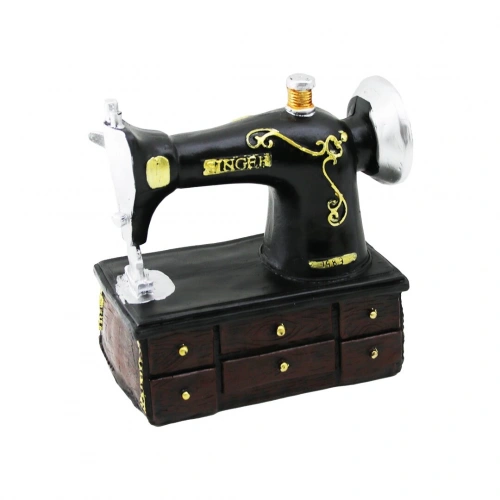 DİKİŞ MAKİNESİ VİNTAGE DEKORATİF BİBLO 20X15X8.5CM REÇİNE (5365)