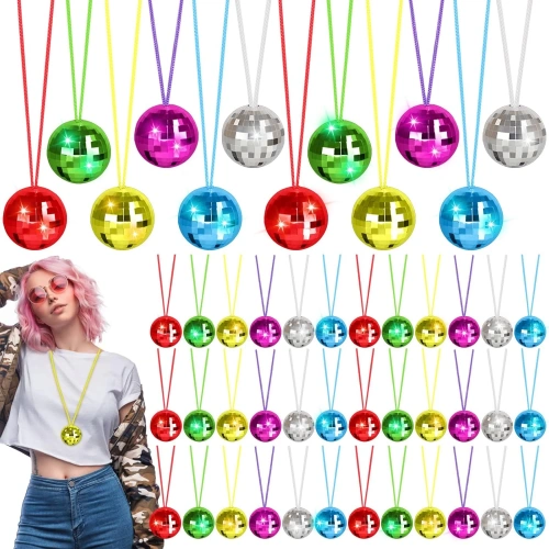 Disco Ball Necklace Set of 6