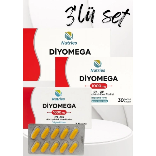 Diyomega 30 Kapsül - 3’lü Ekonomik Set