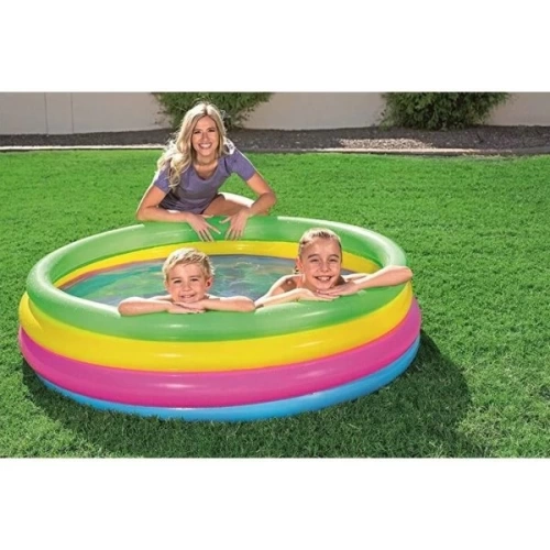Four-Ring Round Inflatable Colorful Childrens Pool