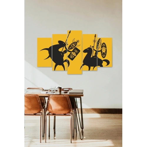 Düello Manzara 5 Parçalı Mdf Tablo 60 x 100