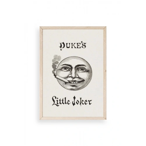 Dukes Little Joker Ahşap Çerçeveli Tablo 17 x 23