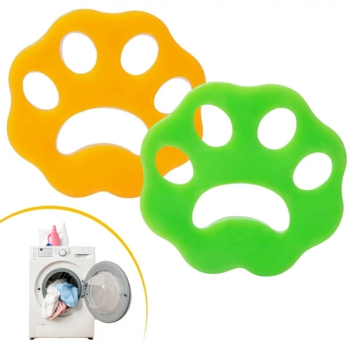 Durukar® 2 Pieces Pet and Washing Machine Paw-Shaped Colorful Hair Removal Device