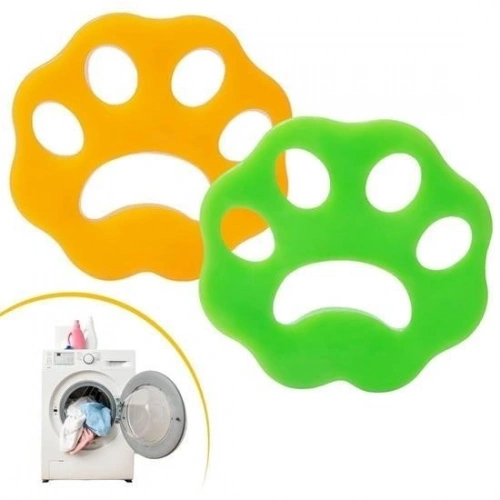 Durukar® 2 Pieces Pet and Washing Machine Paw-Shaped Colorful Hair Removal Device