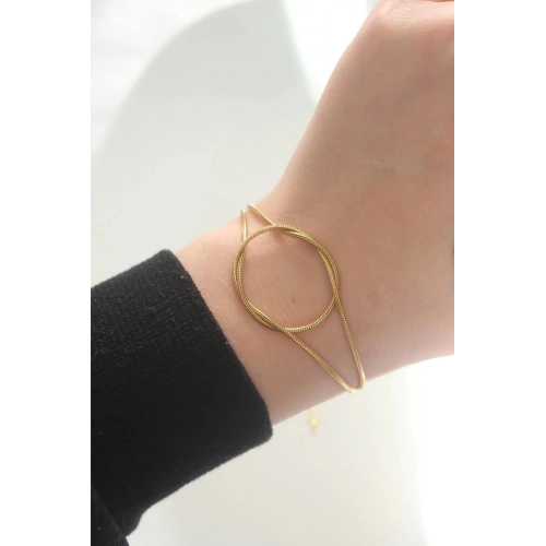 Durukar® 316L Çelik Gold Renk Düğüm Model Bileklik