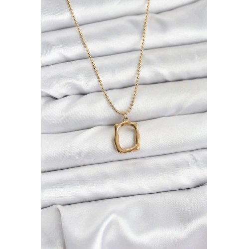 Durukar® 316L Çelik Zincir Gold Renk Model Kadın Kolye
