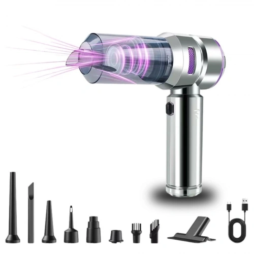 Durukar® 9 Farklı Uçlu Kablosuz Şarjlı Araç İçi Süpürge – Wireless Destekli, Güçlü Emiş, Taşınabilir Pratik Araç Temizleyici