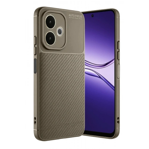 Durukar®   A5 Pro 4G Kılıf Auto Focus Karbon Kapak - Kahverengi