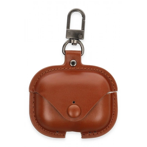 Durukar®  Airpods Pro 2 (2.nesil) Çanta Deri Kılıf - Taba
