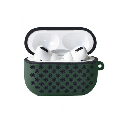 Durukar®  Airpods Pro 2 (2.nesil) Spor Delikli Kılıf - Haki Yeşil-Siyah