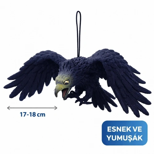 Durukar® Asılabilir Lateks Kartal Dekor Süsü Siyah 17-18 cm