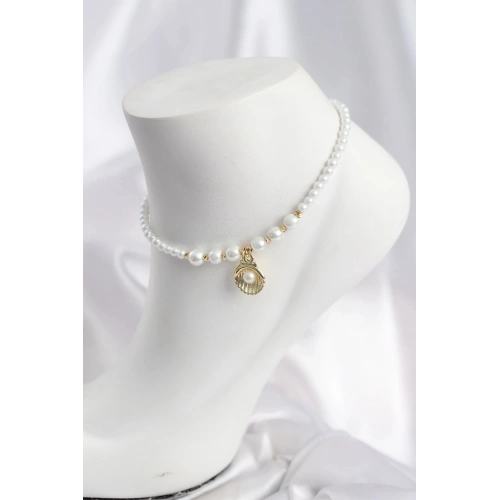 Durukar® Beyaz İnci İstiridyeli Model Halhal