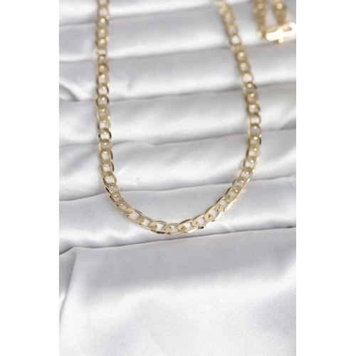 Durukar® CM 14K Gold Renk Kalın Zincir Model 60 cm Kadın Kolye