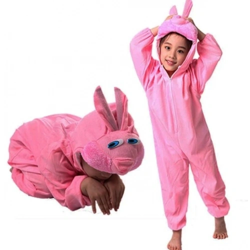 Durukar® Çocuk Tavşan Kostümü Pembe Renk 6-7 Yaş 120 cm