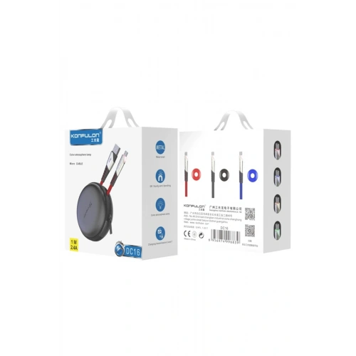 Durukar®  DC16 Micro USB Kablo 1M 2.4A - Kırmızı