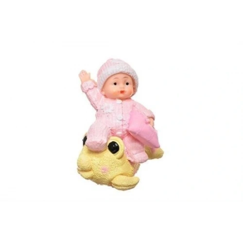 Durukar® Decotown Hediyelik Sevimli Pembe Bebek Biblo Polyester Süs Eşyası