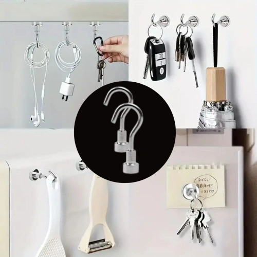 Durukar® Powerful Magnetic Multi-Purpose 2-Piece Magnet Hanger for Kitchens and Bathrooms