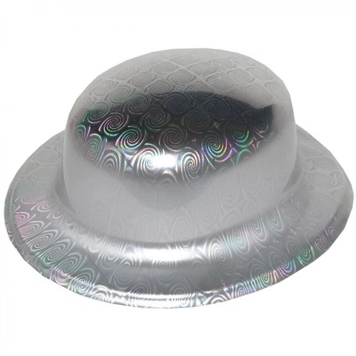 Durukar® Gümüş Renk Hologramlı Plastik Yuvarlak Melon 27x24 cm