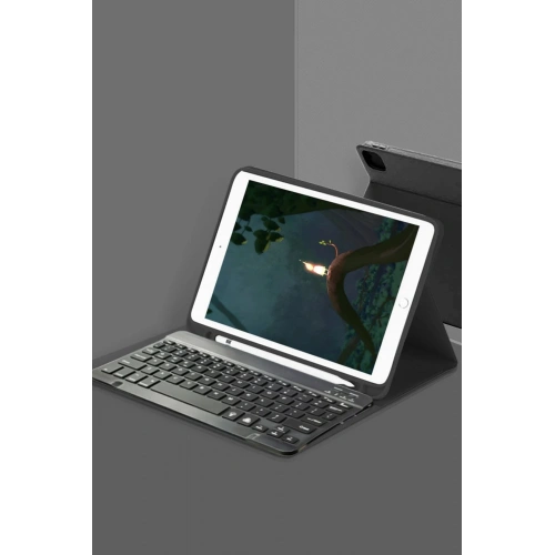 Durukar®  Huawei Honor Pad X8 10.1 Kılıf KC01 Smart Klavyeli Tablet Kılıfı - Siyah