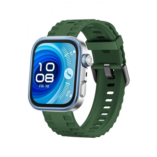 Durukar®  Huawei Watch Fit 3 Klasik Kordon - Koyu Yeşil