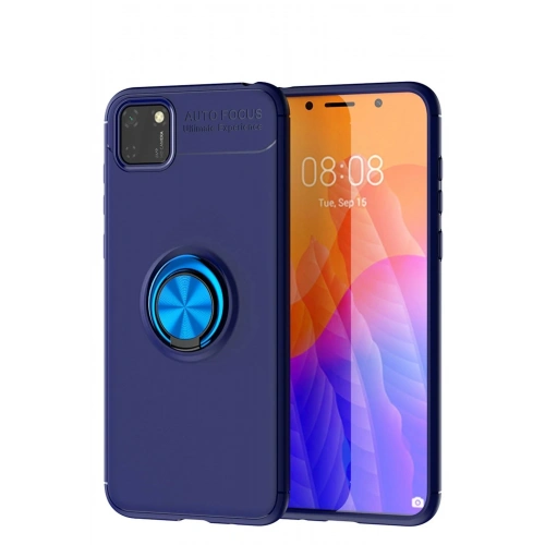 Durukar®  Huawei Y5P Kılıf Range Yüzüklü Silikon - Mavi
