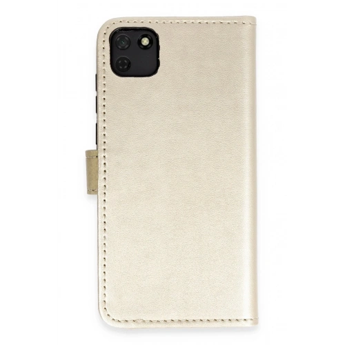Durukar®  Huawei Y5P Kılıf Trend S Plus Kapaklı Kılıf - Gold