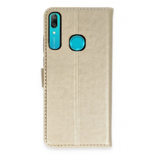 Durukar®  Huawei Y6 Prime Kılıf Trend S Plus Kapaklı Kılıf - Gold