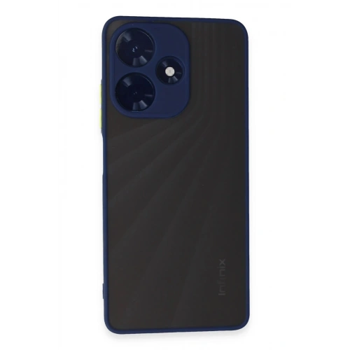Durukar®  İnfinix Hot 30 4G Kılıf Montreal Silikon Kapak - Lacivert