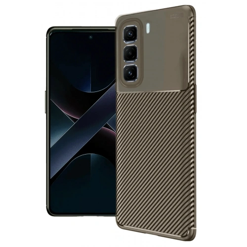 Durukar®  İnfinix Hot 50 Pro Plus 4G Auto Focus Karbon Kapak - Kahverengi