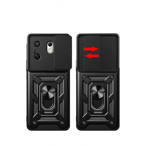 Durukar®  İnfinix Zero 30 4G Kılıf Pars Lens Yüzüklü Silikon - Kırmızı