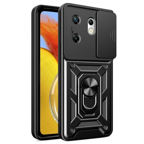 Durukar®  İnfinix Zero 30 4G Kılıf Pars Lens Yüzüklü Silikon - Siyah