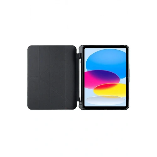Durukar®  iPad 2022 10.9 (10.nesil) Kılıf Kalemlikli Mars Tablet Kılıfı - Siyah