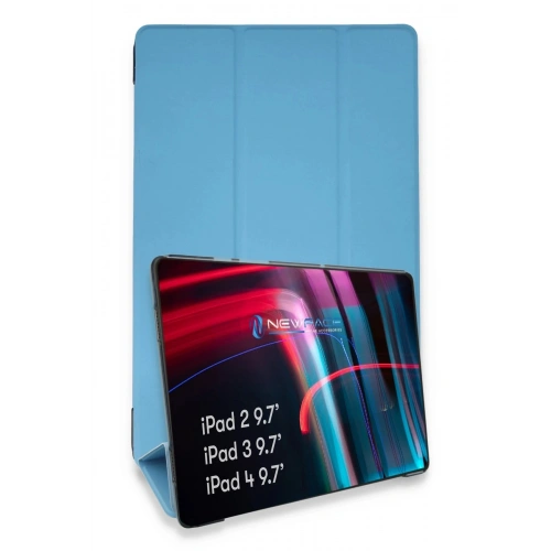 Durukar®  iPad 4 9.7 Kılıf Tablet Smart Kılıf - Mavi