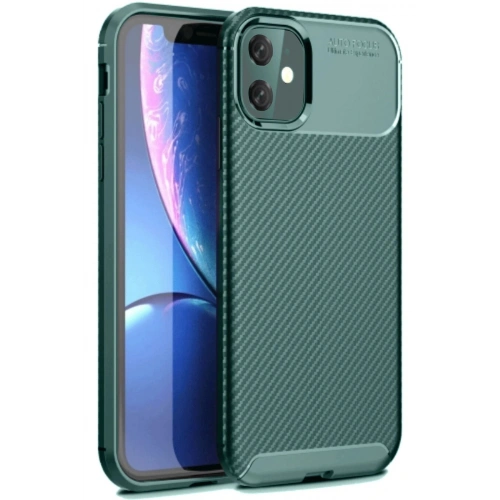Durukar®  iPhone 11 Kılıf Auto Focus Karbon Kapak - Koyu Yeşil