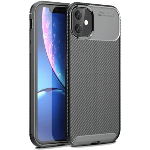 Durukar®  iPhone 11 Kılıf Auto Focus Karbon Kapak - Siyah