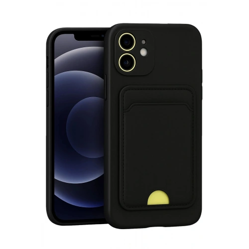 Durukar®  iPhone 11 Kılıf Kelvin Kartvizitli Silikon - Siyah