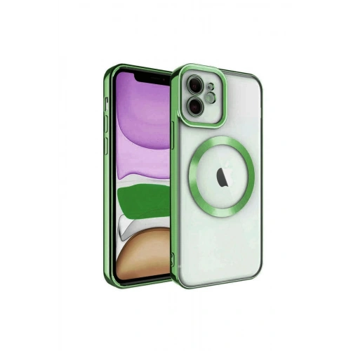 Durukar®  iPhone 11 Kılıf Kross Magneticsafe Kapak - Koyu Yeşil