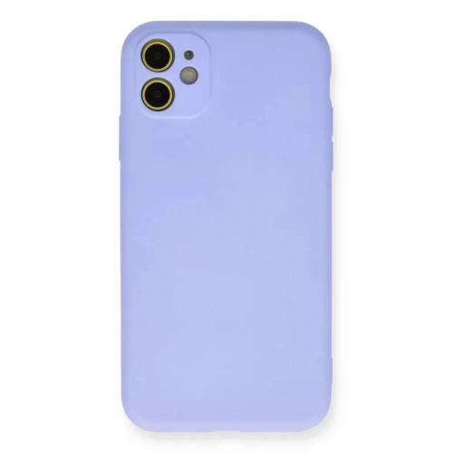 Durukar®   iPhone 11 Kılıf Nano içi Kadife Silikon - Lila