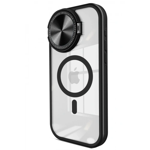 Durukar®  iPhone 11 Kılıf Teleskop Lens Magsafe Silikon Kapak - Siyah