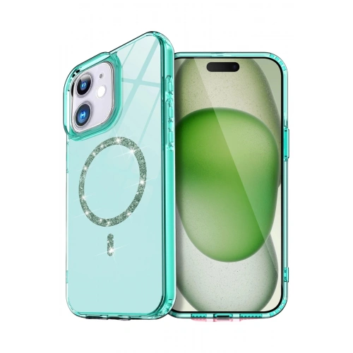 Durukar®   iPhone 11 Live Diamond Magsafe Kapak - Yeşil