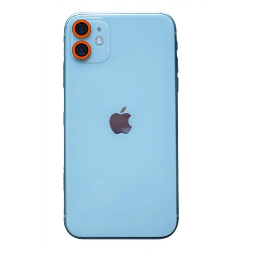 Durukar®  iPhone 11 Neon Fosforlu Kamera Lens - Turuncu