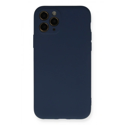 Durukar®  iPhone 11 Pro Kılıf Nano içi Kadife Silikon - Lacivert