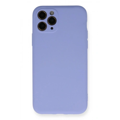 Durukar®  iPhone 11 Pro Kılıf Nano içi Kadife Silikon- Lila