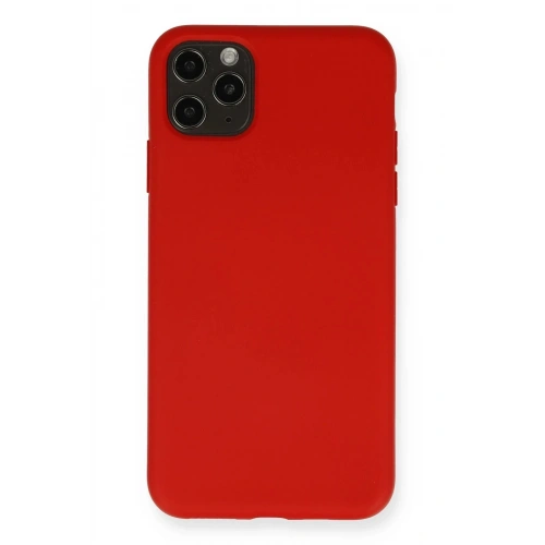 Durukar®  iPhone 11 Pro Max Kılıf Nano içi Kadife Silikon - Kırmızı