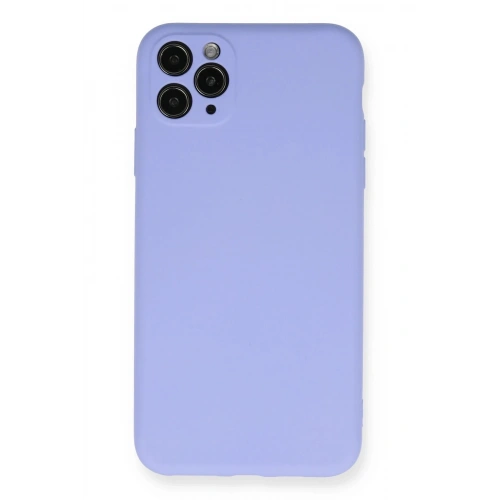 Durukar®  iPhone 11 Pro Max Kılıf Nano içi Kadife Silikon - Lila